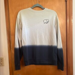 Ivory Ella Blue and White Ombre Crewneck